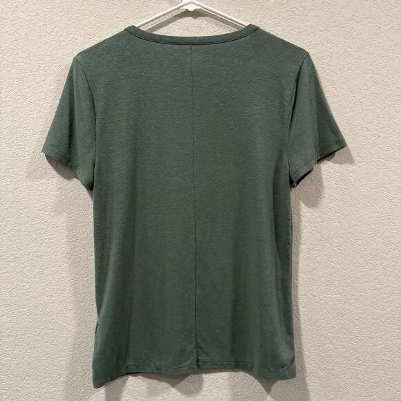 J.Crew green Linen tee - Picture 3 of 3
